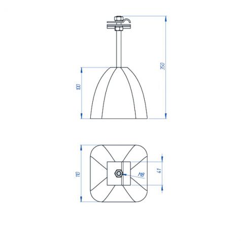 Держатель-зажим соединительный круглого проводника 8-10 мм высотой 300 мм, оцинк. с бетоном 2 кг