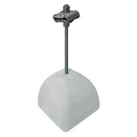 Держатель-зажим соединительный круглого проводника 8-10 мм высотой 300 мм, оцинк. с бетоном 2 кг Держатель-зажим соединительный круглого проводника 8-10 мм высотой 300 мм, оцинк. с бетоном 2 кг