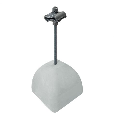 Держатель-зажим соединительный круглого проводника 8-10 мм высотой 300 мм, оцинк. с бетоном 2 кг Держатель-зажим соединительный круглого проводника 8-10 мм высотой 300 мм, оцинк. с бетоном 2 кг