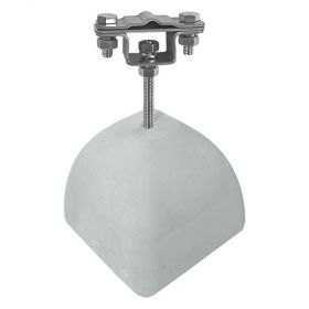 Держатель полоса/пруток для плоской кровли малый 250мм, оцинк. с бетоном 2 кг Держатель полоса/пруток для плоской кровли малый 250мм, оцинк. с бетоном 2 кг