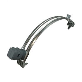 Держатель проводника круглого 6-8 мм для конька серый, оцинк. 