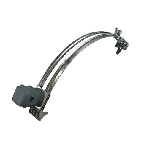 Держатель проводника круглого 6-8 мм для конька серый, оцинк.  Держатель проводника круглого 6-8 мм для конька серый, оцинк.