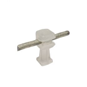 Держатель проводника круглого 6-8 мм прозрачный, высота 36 мм, пластик