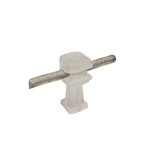 Держатель проводника круглого 6-8 мм прозрачный, высота 36 мм, пластик