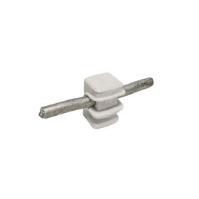 Держатель проводника круглого 6-8 мм белый, высота 16 мм, пластик