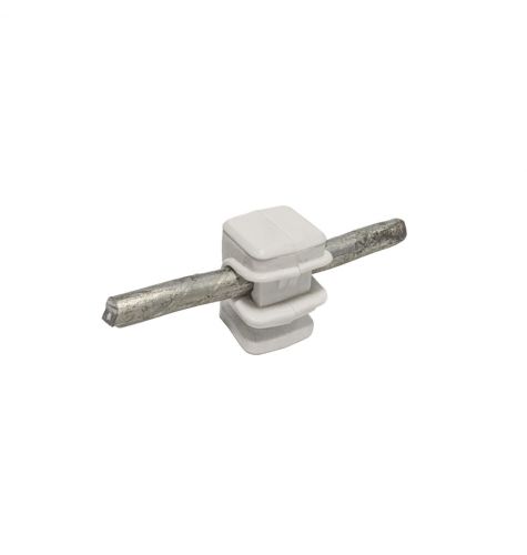 Держатель проводника круглого 6-8 мм белый, высота 16 мм, пластик