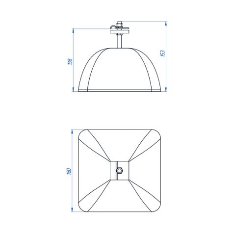Держатель-зажим соединительный круглого проводника 8-10 мм, оцинк. с бетоном 3.5 кг