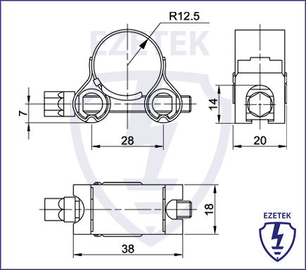 Хомут ленточный 19-21 мм, нерж.