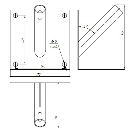 Флагшток - кронштейн (арт. 82311)