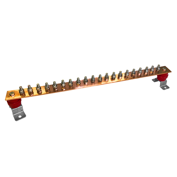 ГЗШ 20 подключений 600х40х4 мм на П-образных пластинах, медь