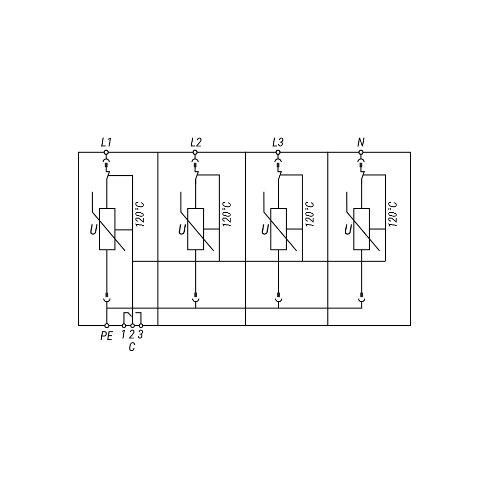 УЗИП ЕРС2 160/275 (4+0)