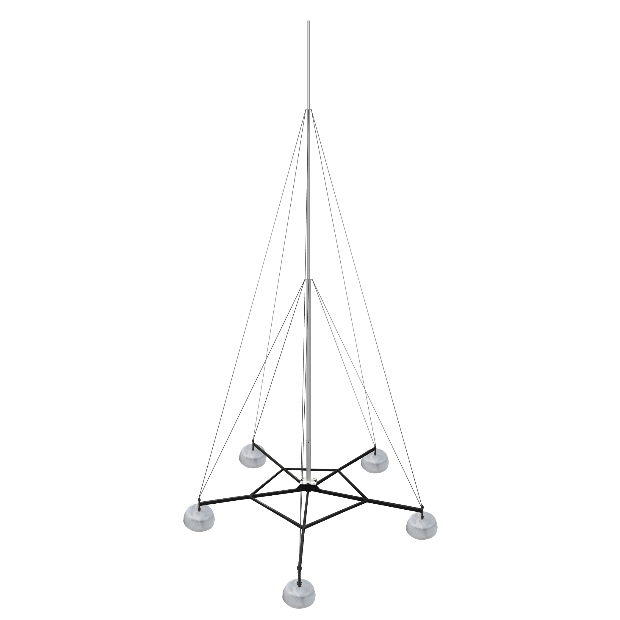 Молниеприемники и молниеприемные мачты на растяжках