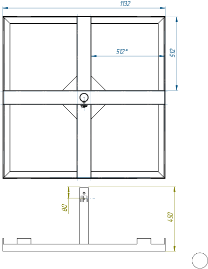 Основание под утяжелители для мачты СМЛ до 9.1 м