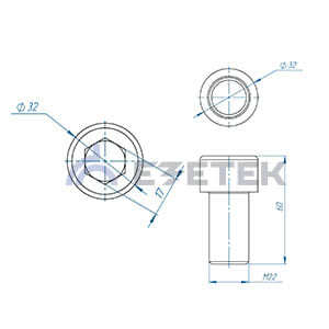 Головка удароприёмная 20 мм, сталь