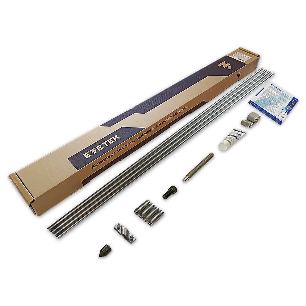 Комплект заземления CN – 6 (6 метров, 16 мм, 4 х 1500 мм) с насадкой SDS-max