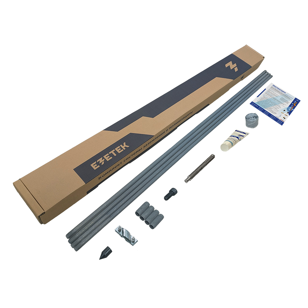 Комплект заземления ZN – 6 (6 метров, 16 мм, 4 х 1500 мм) с насадкой SDS-max