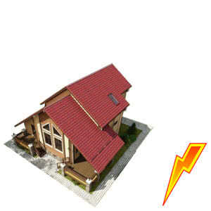 Удар молнии вблизи объекта