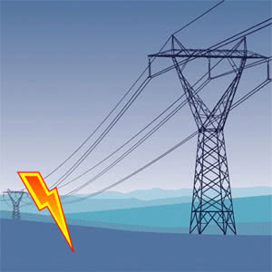 Удар молнии вблизи объекта