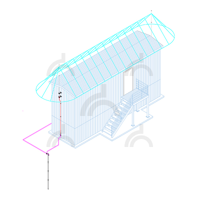 Комплект молниезащиты контейнера длиной до 12,5м – 2ВФ