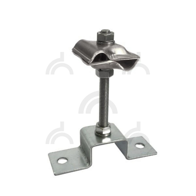 Держатель-зажим соединительный круглого проводника 8-12 мм опорный, оцинк.