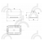 Держатель проводника круглого 8 мм для плоской кровли, пластик