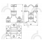 Кронштейн под бандажную ленту, сталь