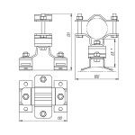 Кронштейн под бандажную ленту, сталь