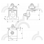 Держатель проводника круглого 6-10 мм для фальца 0.7-8 мм, медь