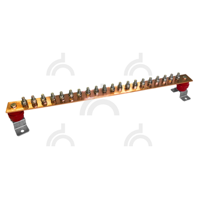 ГЗШ 20 подключений 600х40х4 мм на П-образных пластинах, медь