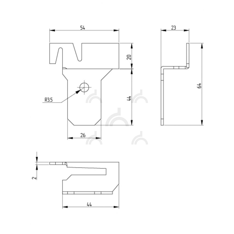 Держатель шин заземления, латунь