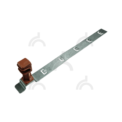 Держатель проводника круглого 6-8 мм для черепичной кровли коричневый, оцинк.