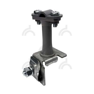 Держатель проводника круглого 6-10 мм для фальца высота 59 мм серый, пластик/оцинк.