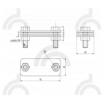 Зажим соединительный полоса — полоса параллельный, оцинк.