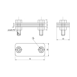 Зажим соединительный полоса — полоса параллельный, оцинк.