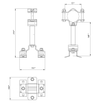 Кронштейн под бандажную ленту 150мм, сталь