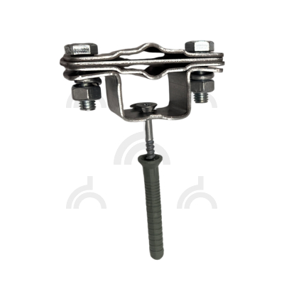 Держатель полоса/пруток — полоса/пруток дюбельный 45 мм, оцинк.