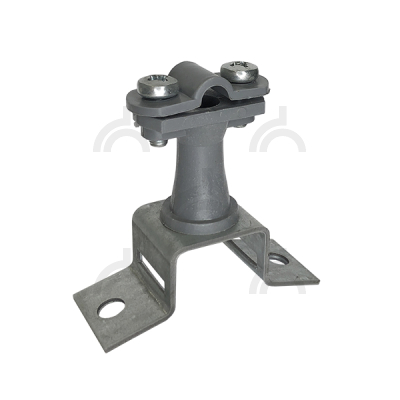 Держатель трубный проводника круглого 6-10 мм высота 70 мм серый, пласт.