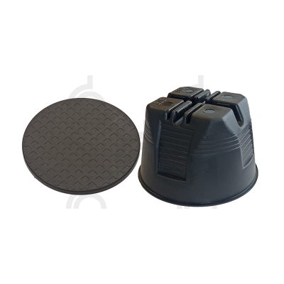 Держатель 72 мм проводника круглого 8-10 мм для плоской мембранной кровли, пластик с бетоном