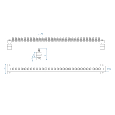 ГЗШ 30 подключений 815х40х4 мм на П-образных пластинах, медь