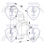 УЗИП EZ CM 80/320 (2+0) (Сменный модуль)