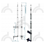 Молниеотвод секционный стеновой СМСПс-10,5/3