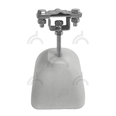 Держатель полоса/пруток для плоской кровли малый 250мм, оцинк. с бетоном 1 кг