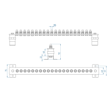 ГЗШ 20 подключений 600х40х4 мм на П-образных пластинах, медь