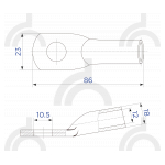 Наконечник ТА 70-10-12, алюм.