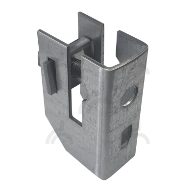 Скоба держатель полосы с болтом, оцинк.