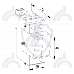 УЗИП EZ 2B 25/150 (1+1)