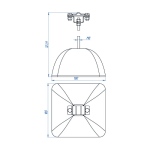 Держатель полоса/пруток для плоской кровли 300 мм, оцинк. с бетоном 3.5 кг