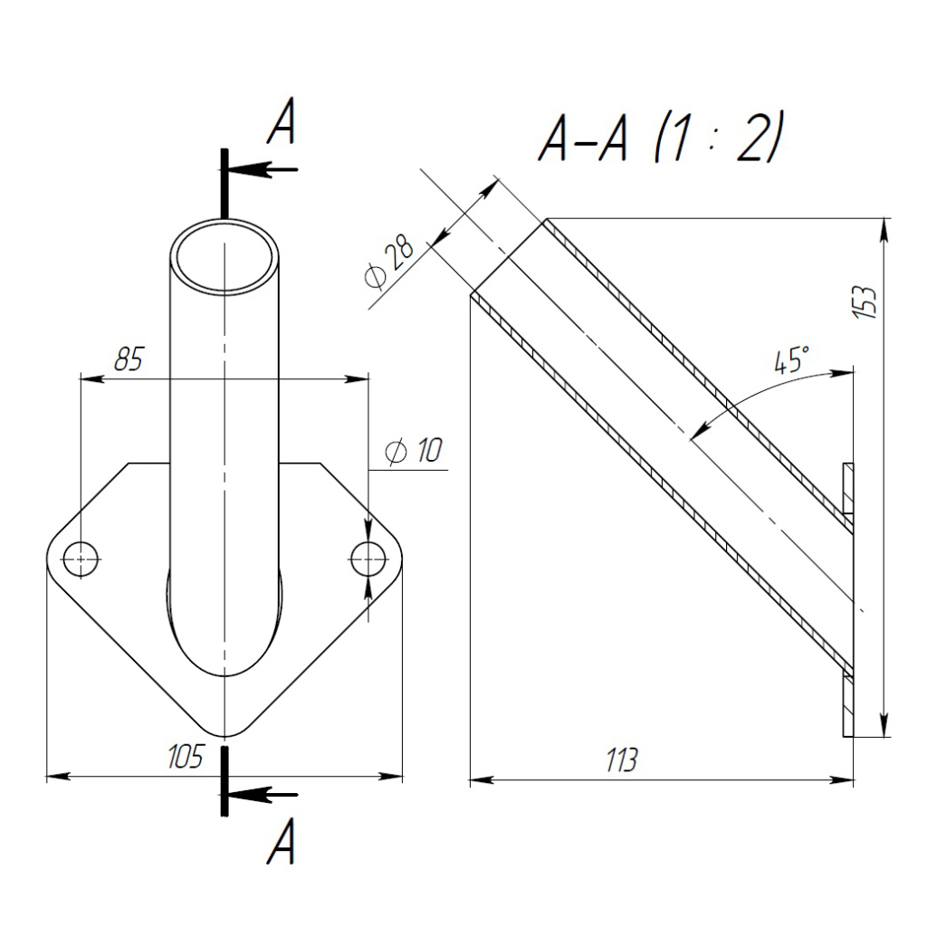 Флагшток - кронштейн (арт. 82321)