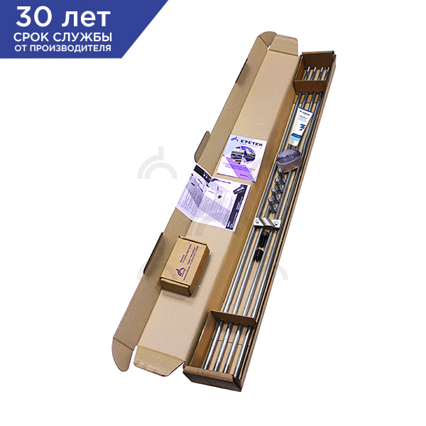 Комплект заземления ZN – 6 (6 метров, 16 мм, 4 х 1500 мм) без насадки SDS-max