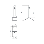 Держатель проводника круглого 6-10 мм для конька, высота 110 мм, оцинк.